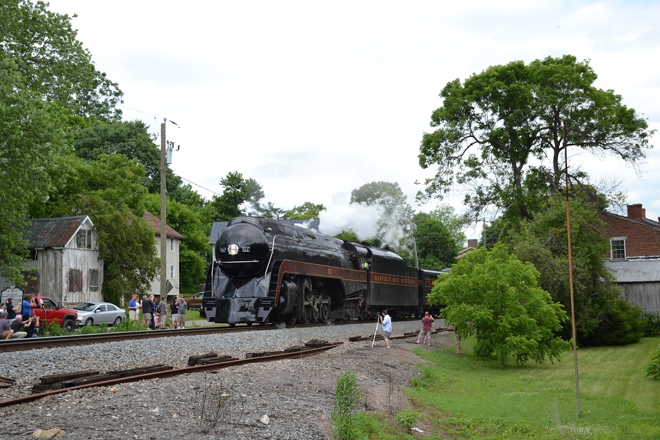 N&W 611 at Delaplane, Va - June 7, 2015