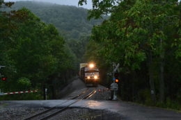 NS Train 203 at the Fiery Run Road crossing in Fauquier County, Virginia on 9/29/2016