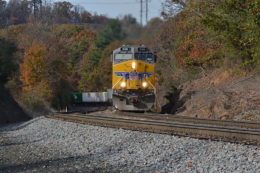 Union Pacific ES44AC #5310 leads NS Train 211 near Front Royal, Va on 11/8/2016