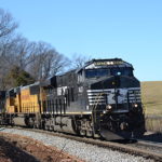 NS ES-44AC #8137 leads train 228 east in Front Royal, Va on 1/25/17