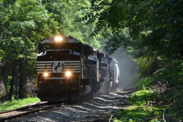 NS train 12R is led by SD70ACe #1038 on Linden Hill on 7/18/2017.