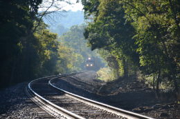 NS train 227 is led by SD70M #2621 over Linden Hill on 9/15/2017.