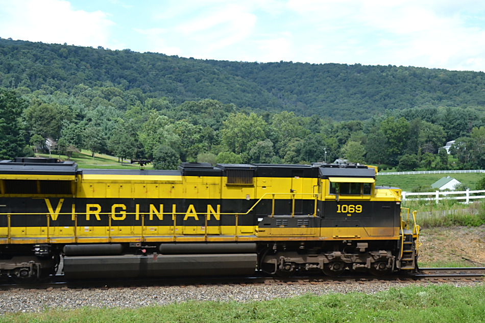 NS train 228 is led by NS SD70ACe #1069 east through Linden, Virginia on 8/25/2018.