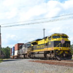 NS train 228 is led by NS SD70ACe #1069 east through Marshall, Virginia on 8/25/2018.