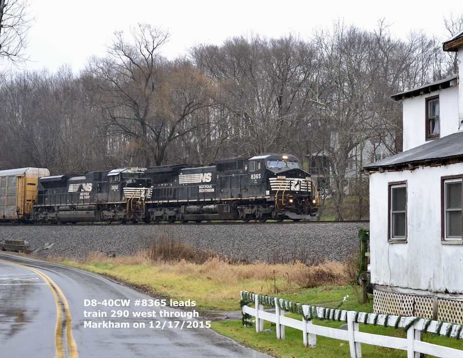 Train in the rain