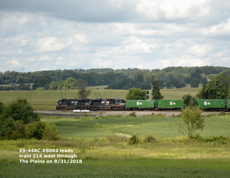 Train passing through The Plains